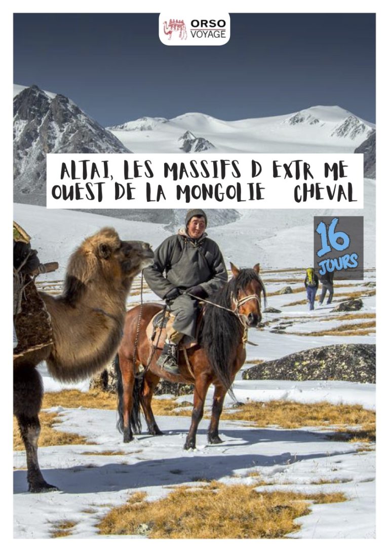 Randonnée à cheval dans l'Altai en Mongolie
